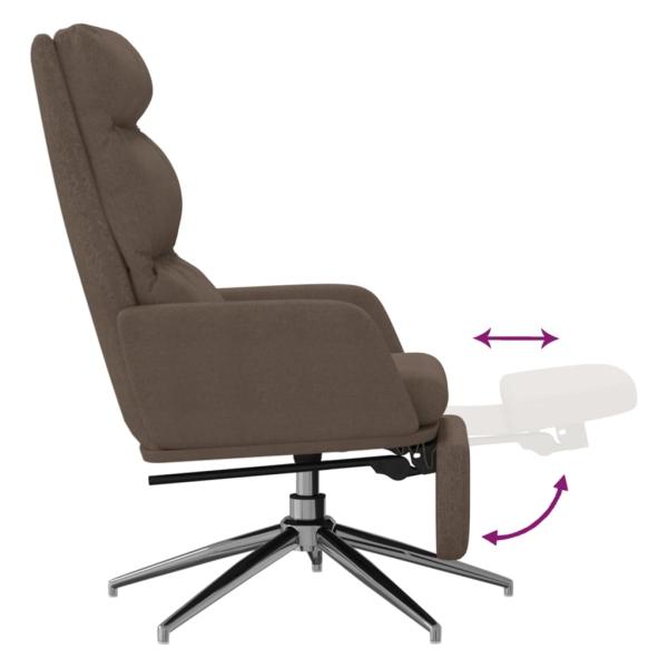 Relaxsessel mit Fußteil Taupe Stoff