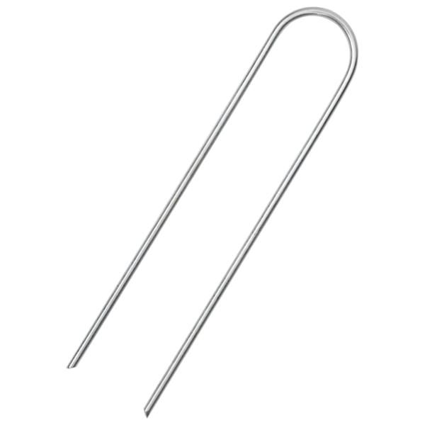 Bodenanker 50 Stk. U-Form 15x3,5 cm Verzinkter Stahl
