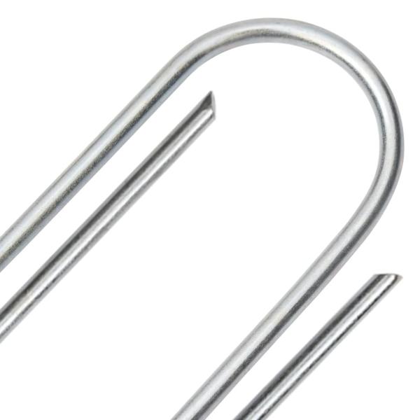 Bodenanker 50 Stk. U-Form 15x3,5 cm Verzinkter Stahl
