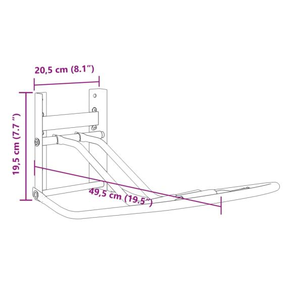 Sattelhalter Klappbar Wandmontage Schwarz Eisen