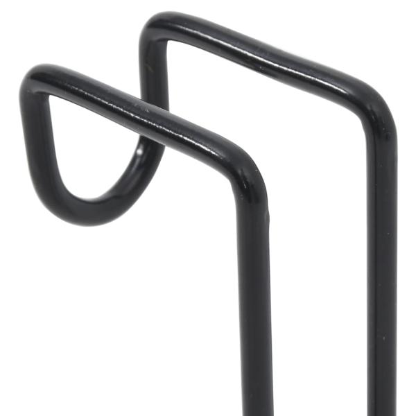 Trensenhalter 3 Stk. Schwarz Stahl