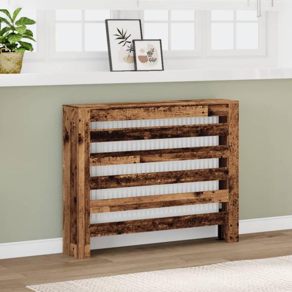 ARDEBO.de - Heizkörperverkleidung Altholz-Optik 104x20x82 cm Holzwerkstoff