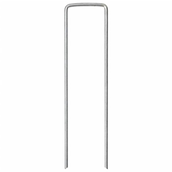 Bodenanker 50 Stk. U-Form 15x3,5 cm Verzinkter Stahl