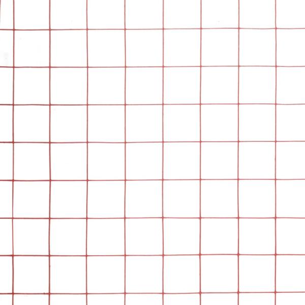 Drahtzaun Stahl mit PVC-Beschichtung 10x1 m Rot