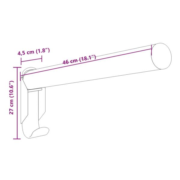 Sattelhalter Klappbar Wandmontage Schwarz Eisen