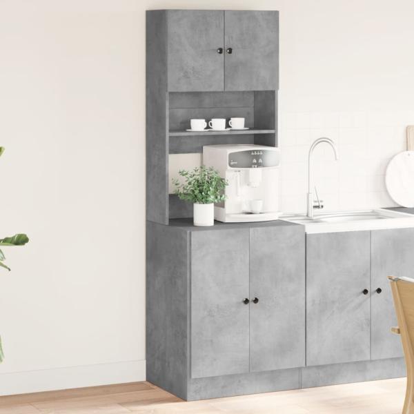 ARDEBO.de - Küchenschrank Betongrau 60x50x180 cm Holzwerkstoff