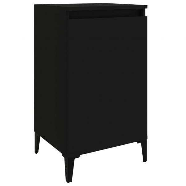 Nachttische 2 Stk. Schwarz 40x35x70 cm Holzwerkstoff