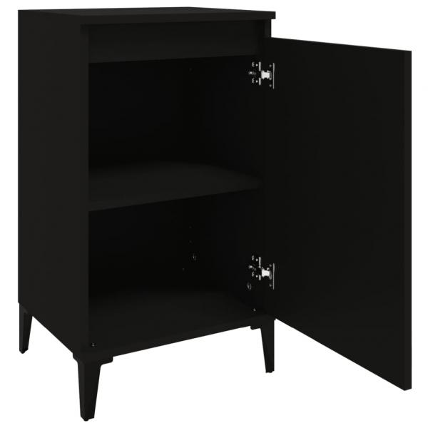 Nachttische 2 Stk. Schwarz 40x35x70 cm Holzwerkstoff