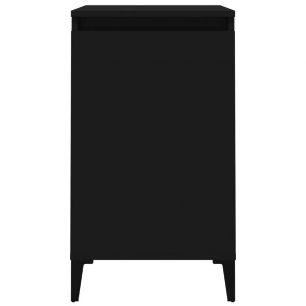 Nachttische 2 Stk. Schwarz 40x35x70 cm Holzwerkstoff