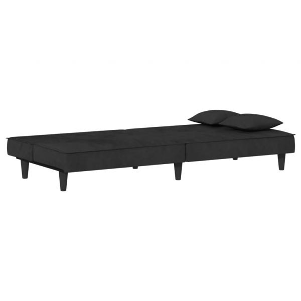 Schlafsofa Schwarz Samt