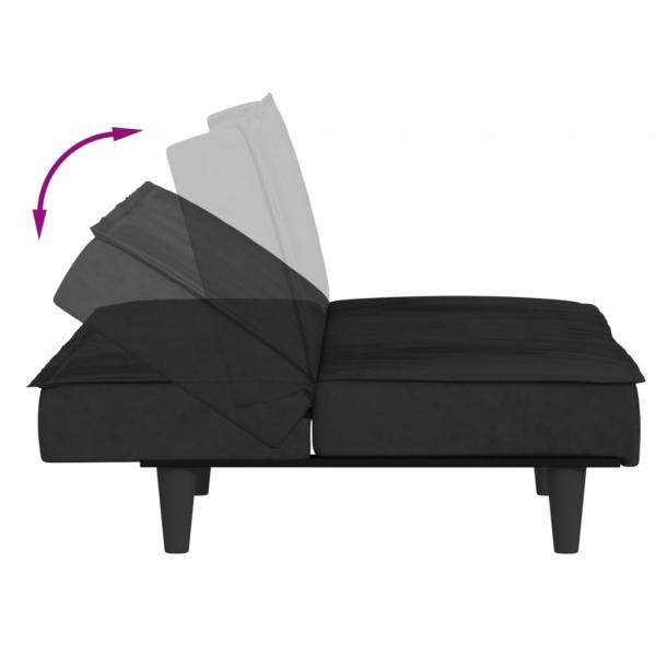 Schlafsofa Schwarz Samt