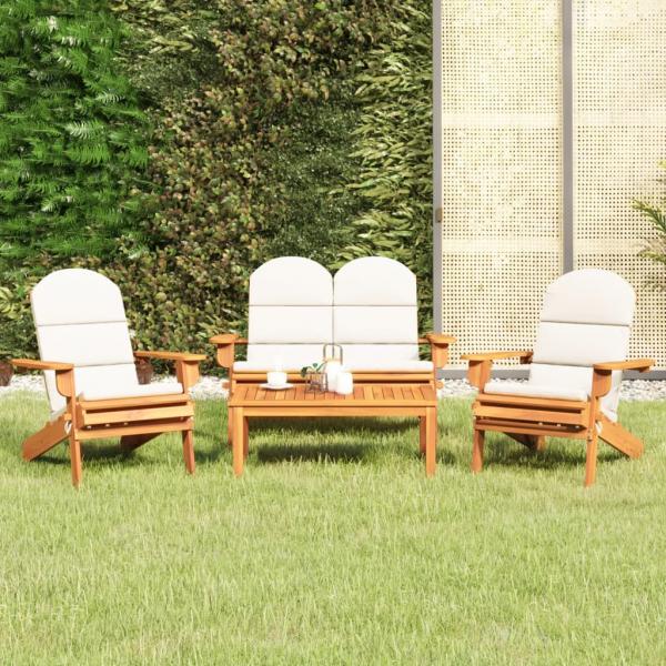 ARDEBO.de - 4-tlg. Garten-Lounge-Set Adirondack Massivholz Akazie