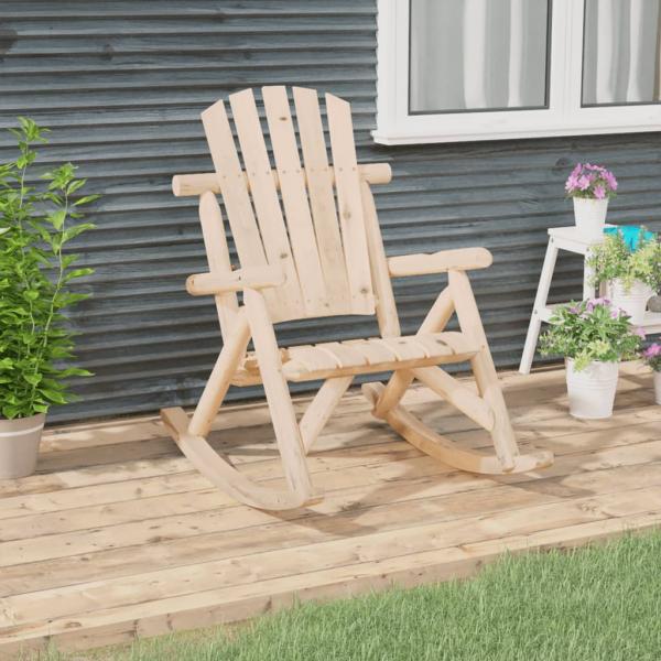 ARDEBO.de - Garten-Schaukelstuhl 69x96x101 cm Massivholz Fichte