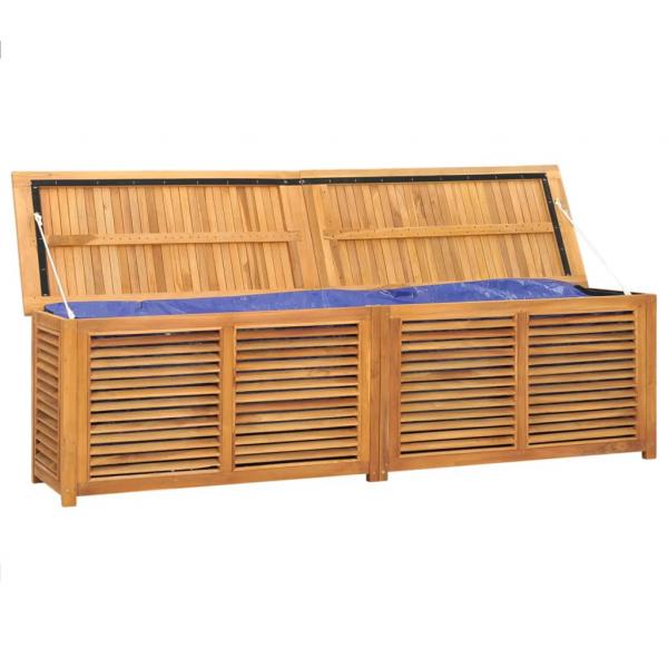 Gartenbox mit Beutel 200x50x53 cm Massivholz Teak