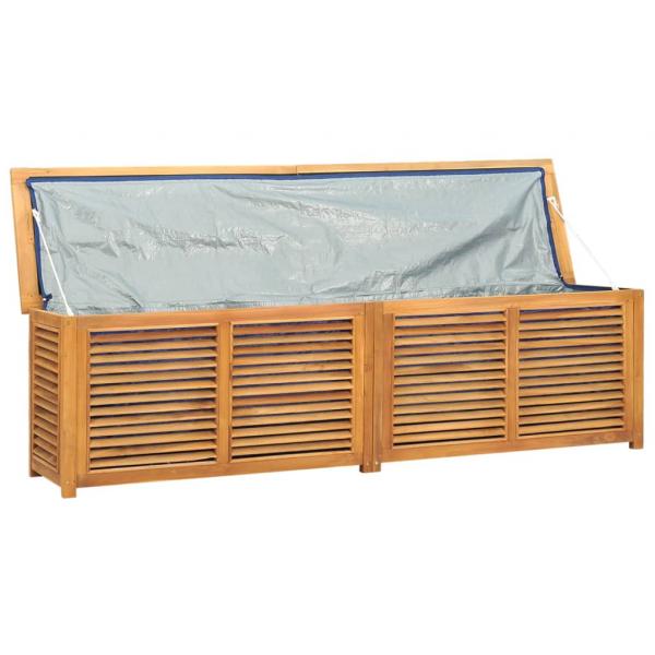 Gartenbox mit Beutel 200x50x53 cm Massivholz Teak
