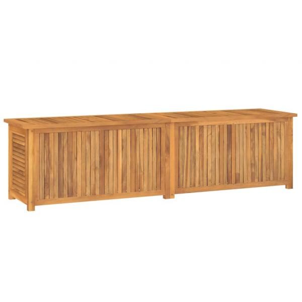 Gartenbox mit Beutel 200x50x53 cm Massivholz Teak