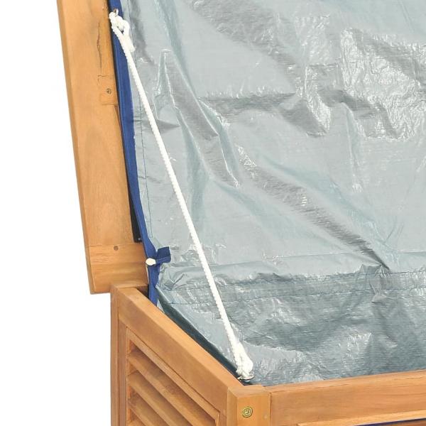 Gartenbox mit Beutel 200x50x53 cm Massivholz Teak