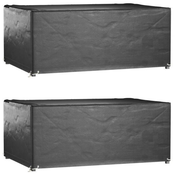 ARDEBO.de - Gartenmöbel-Abdeckungen 2 Stk. 8 Ösen 180x122x75 cm Rechteckig