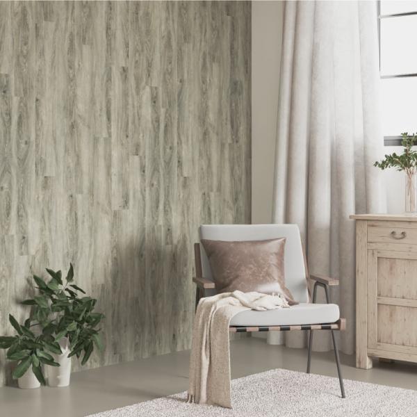ARDEBO.de - Wandpaneele Holzoptik Grau PVC 4,12 m²