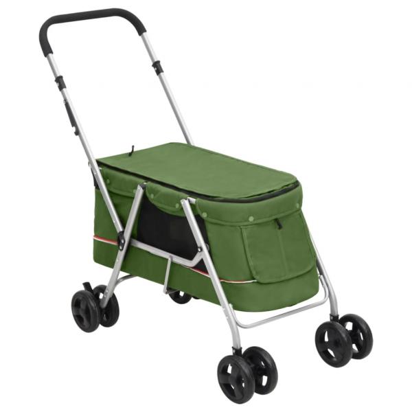 ARDEBO.de - Hundewagen Faltbar Grün 100x49x96 cm Leinenstoff