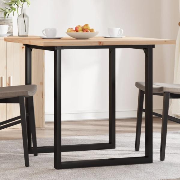 ARDEBO.de - Esstisch O-Gestell 90x90x75,5 Massivholz Kiefer und Gusseisen