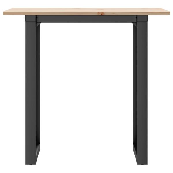 Esstisch O-Gestell 80x50x75 cm Massivholz Kiefer und Gusseisen