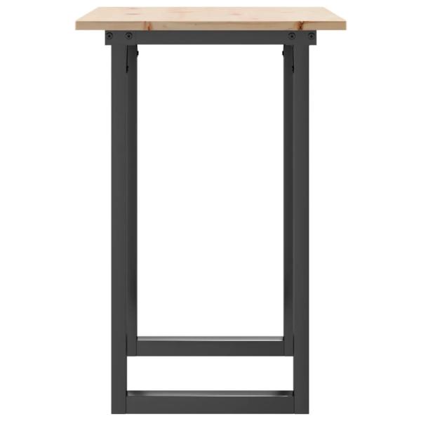 Esstisch O-Gestell 80x50x75 cm Massivholz Kiefer und Gusseisen