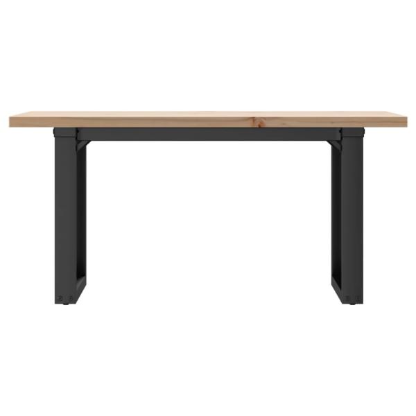 Couchtisch O-Gestell 90x40x45,5cm Massivholz Kiefer & Gusseisen
