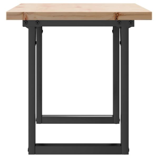 Couchtisch O-Gestell 90x40x45,5cm Massivholz Kiefer & Gusseisen