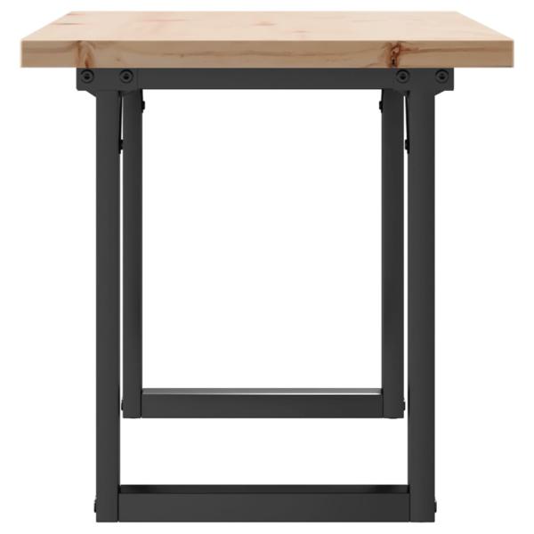 Couchtisch O-Gestell 100x50x45,5 cm Massivholz Kiefer Gusseisen