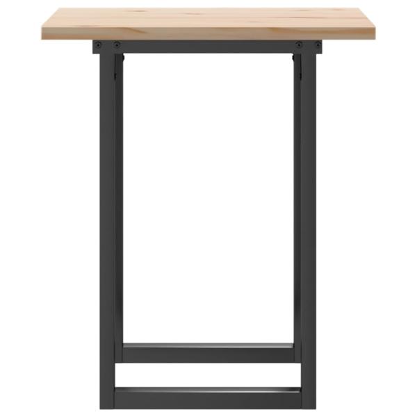 Esstisch O-Gestell 60x60x75,5 cm Massivholz Kiefer & Gusseisen