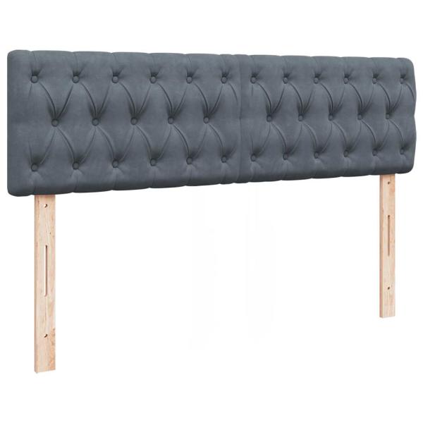 Ottoman-Bett mit Matratze & LEDs Dunkelgrau 140x200 cm Samt