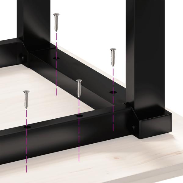Esstisch-Gestell in O-Form 50x40x73 cm Gusseisen