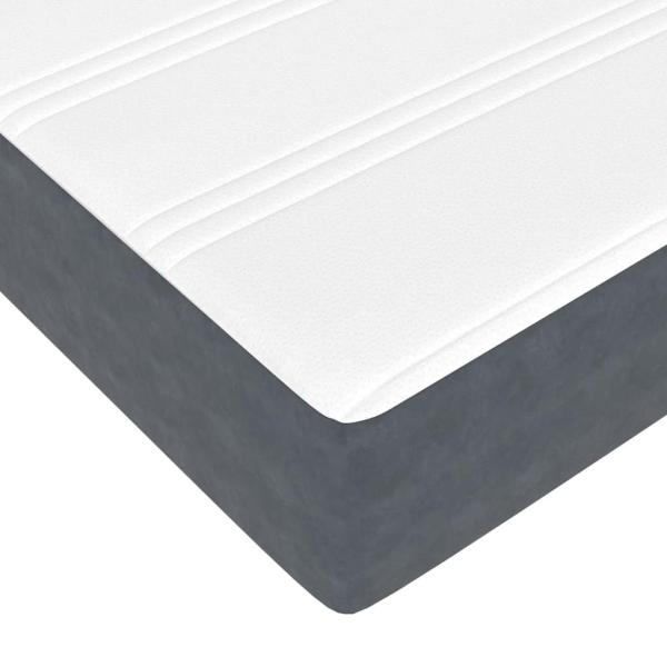 Ottoman-Bett mit Matratze Dunkelgrau 140x200 cm Samt
