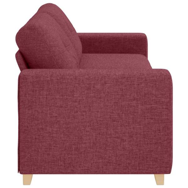 Weinrot Polyester, Holz Mittel Platz für viele 3-Sitzer Sofa