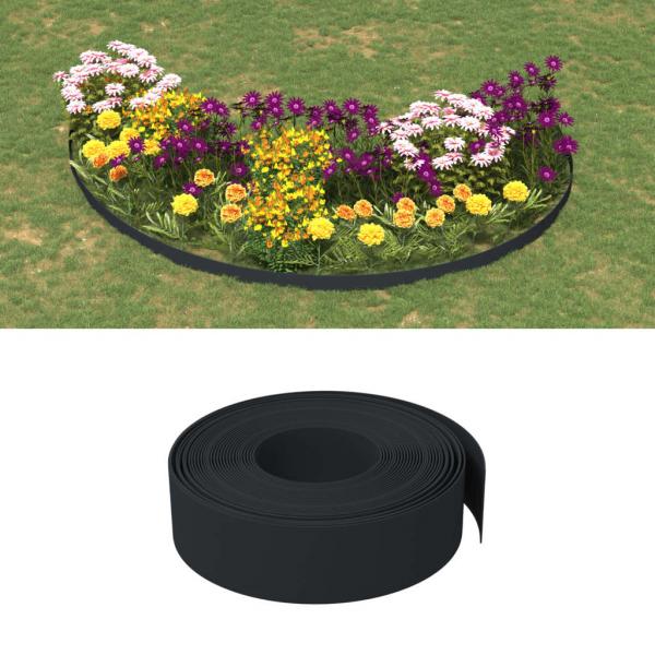 ARDEBO.de - Rasenkanten 4 Stk. Schwarz 10 m 15 cm Polyethylen
