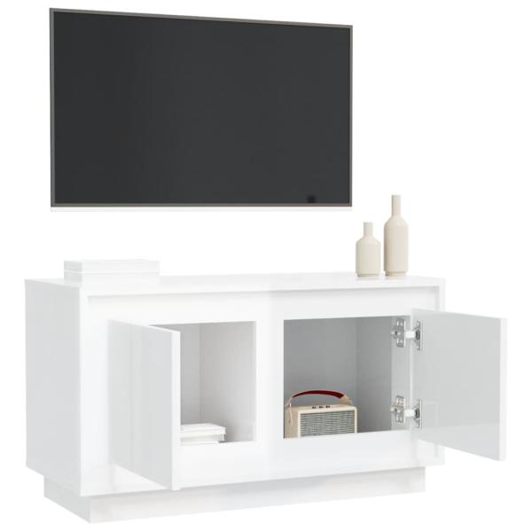 ARDEBO.de - TV-Schrank Hochglanz-Weiß 80x35x45 cm Holzwerkstoff