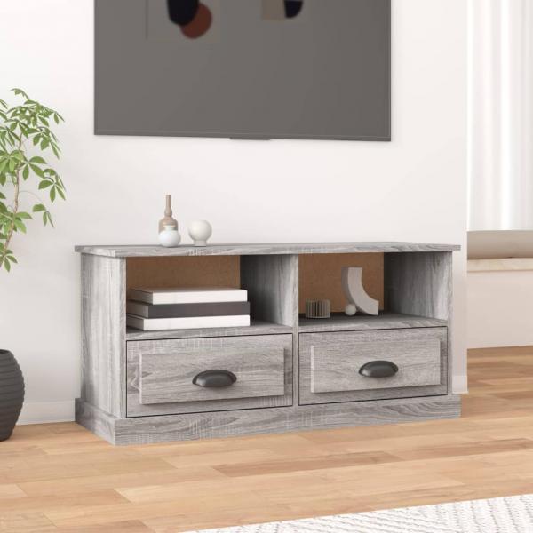 ARDEBO.de - TV-Schrank Grau Sonoma 93x35,5x45 cm Holzwerkstoff