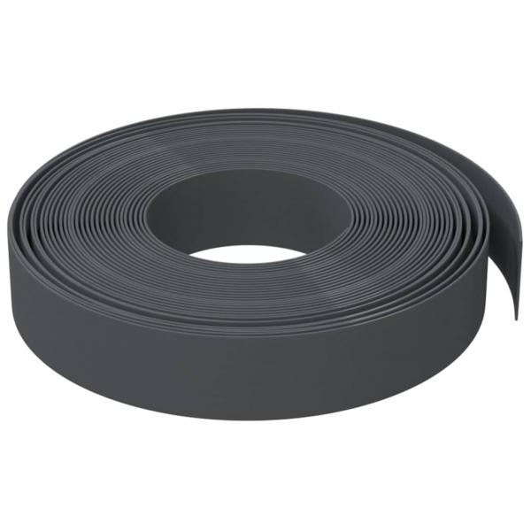 Rasenkanten 4 Stk. Grau 10 m 10 cm Polyethylen