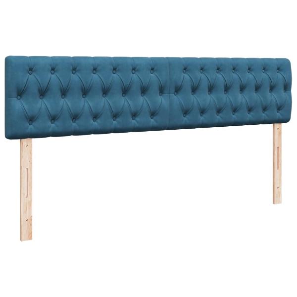 Ottoman-Bett mit Matratze & LEDs Dunkelblau 160x200 cm Samt