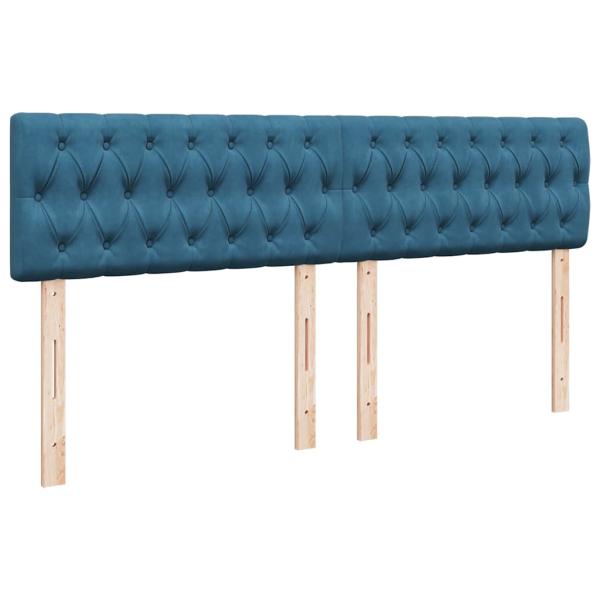 Ottoman-Bett mit Matratze Dunkelblau 160x200 cm Samt