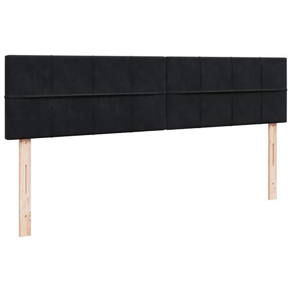 Ottoman-Bett mit Matratze Schwarz 160x200 cm Samt