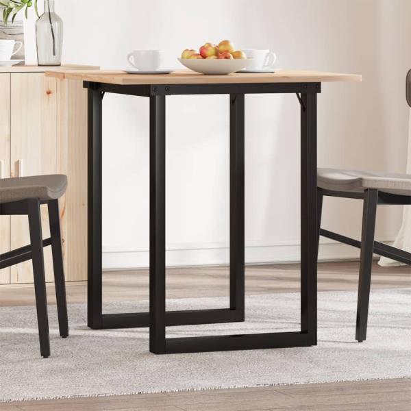 ARDEBO.de - Esstisch O-Gestell 60x60x75 cm Massivholz Kiefer und Gusseisen