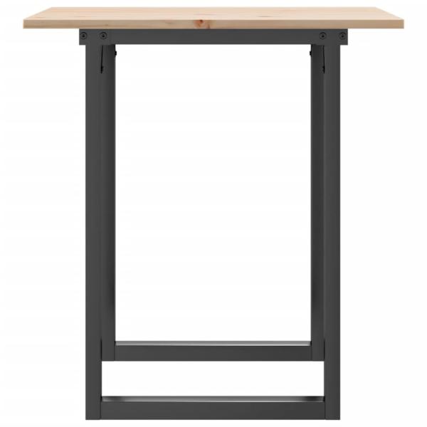 Esstisch O-Gestell 60x60x75 cm Massivholz Kiefer und Gusseisen