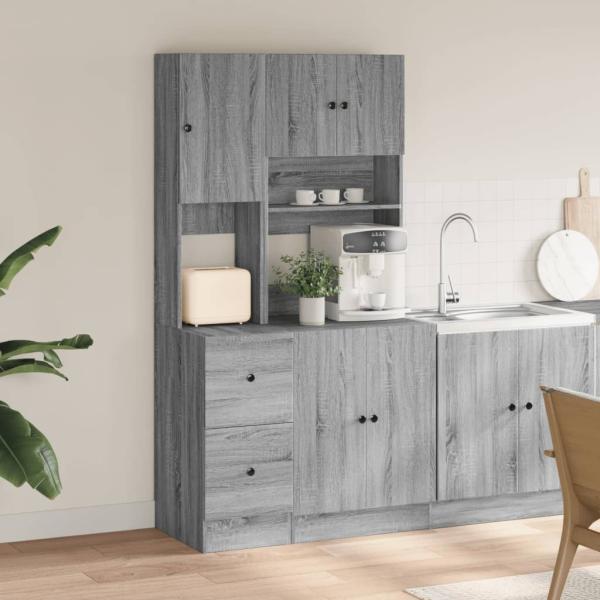 Küchenschrank Grau Sonoma 95x50x180 cm Holzwerkstoff
