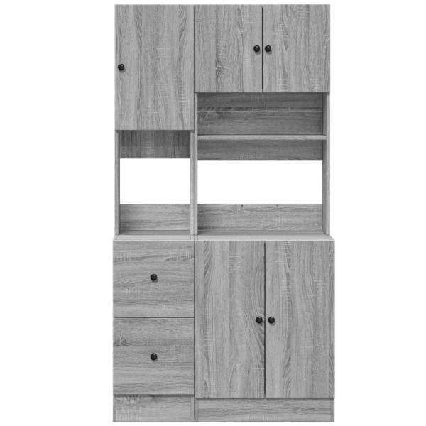 Küchenschrank Grau Sonoma 95x50x180 cm Holzwerkstoff