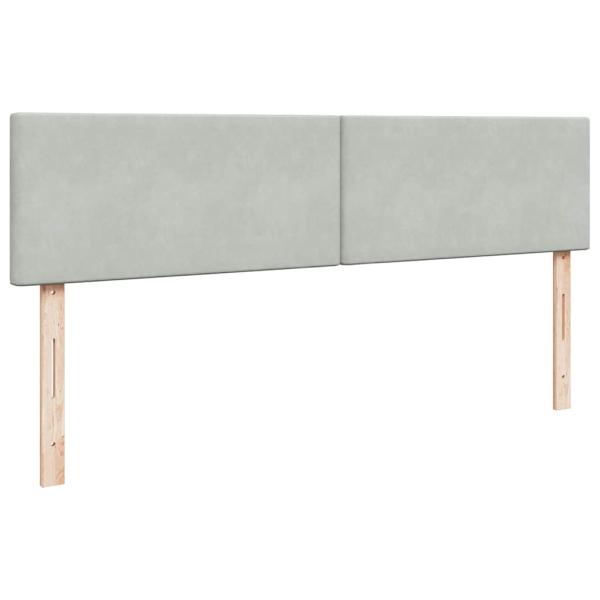 Ottoman-Bett mit Matratze & LEDs Hellgrau 160x200 cm Samt