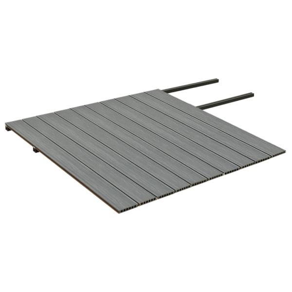WPC Terrassendielen mit Zubehör Braun und Grau 20 m² 2,2 m