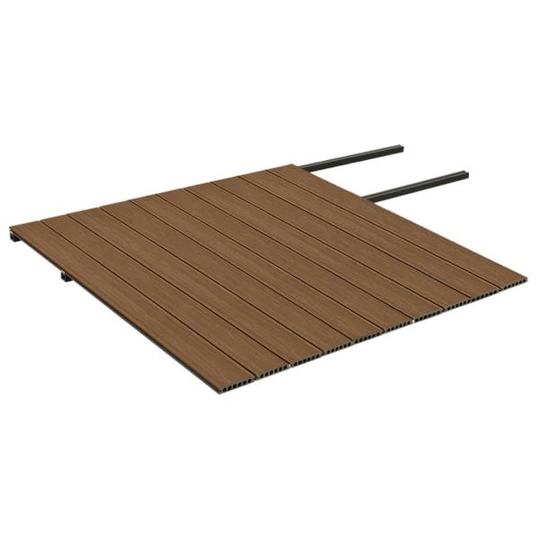 WPC Terrassendielen mit Zubehör Braun und Grau 20 m² 2,2 m