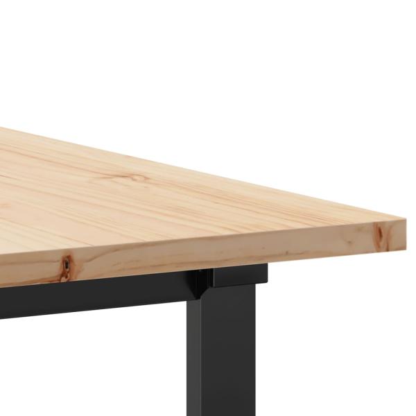 Esstisch O-Gestell 180x90x75,5 cm Massivholz Kiefer & Gusseisen